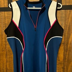 Tail Blue and Black Athletic Top